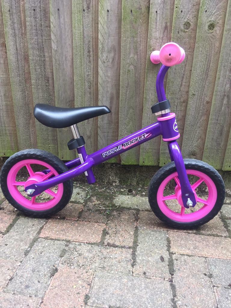 purple rocket balance bike